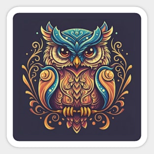Owl graphic design illustration Sticker